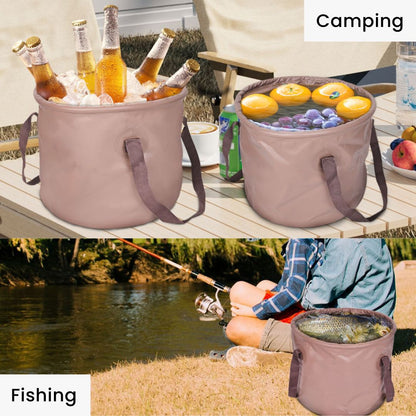 Collapsible Bucket - Foldable Tub for Camping & Fishing